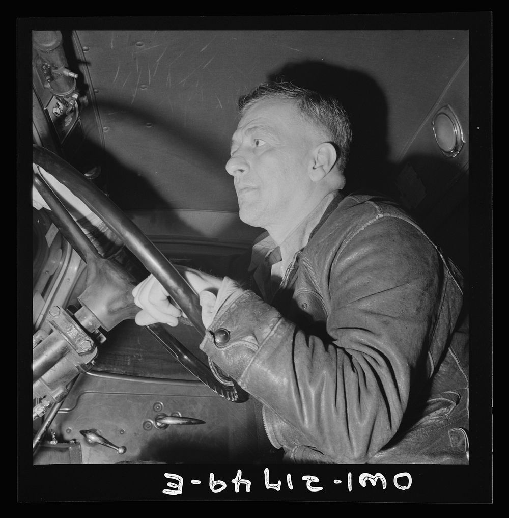 Pearlington (vicinity), Mississippi. James Hall, truck driver, enroute to New Orleans on U.S. Highway 90. Sourced from the…