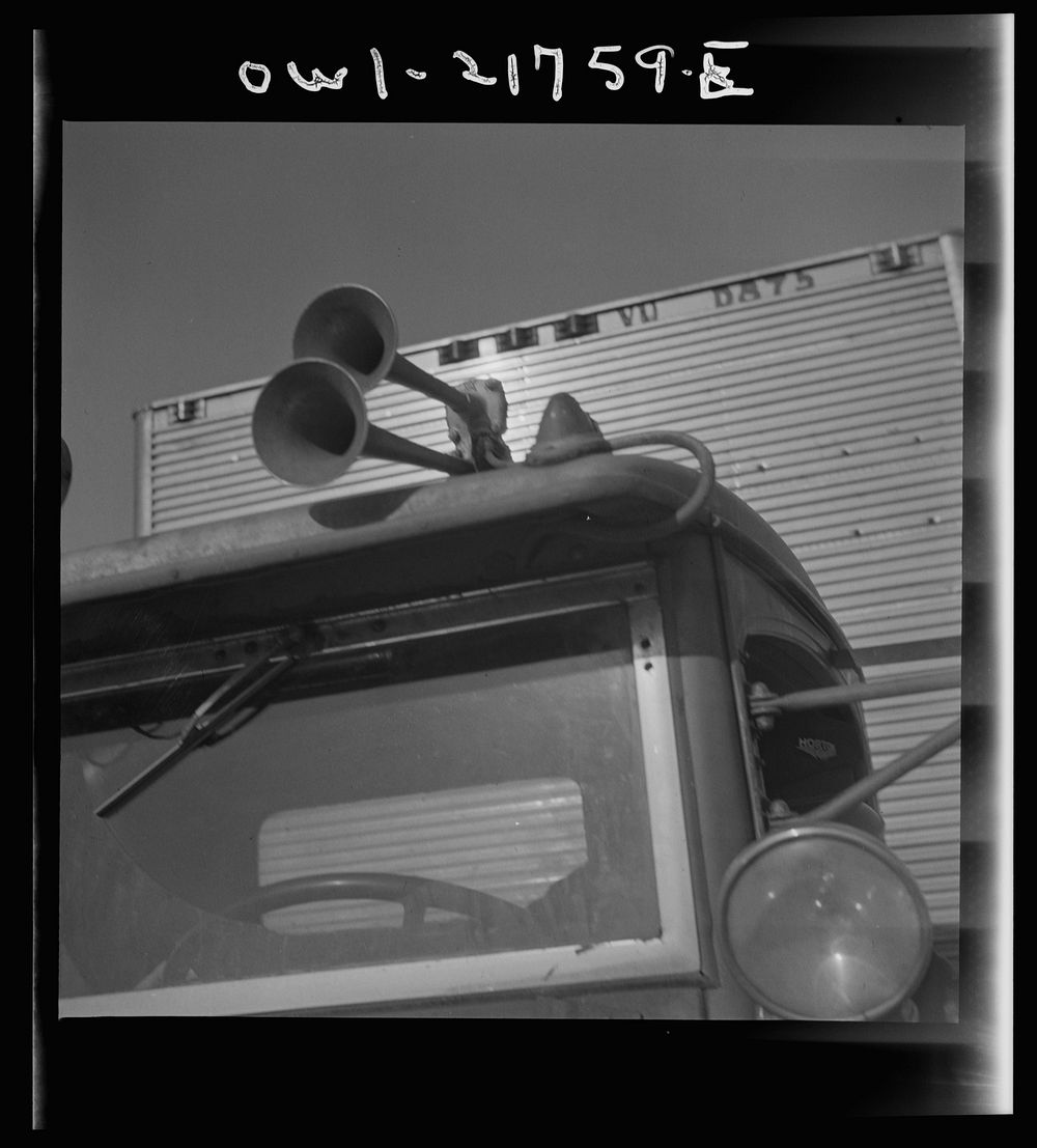 [Untitled photo, possibly related to: Melvin Cash driving a truck to Charlotte, North Carolina on U.S. Highway 29]. Sourced…