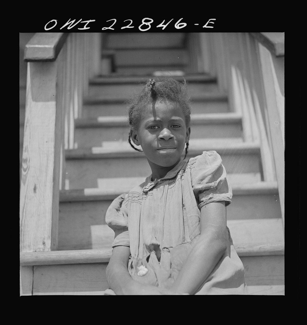 [Untitled photo, possibly related to: New Orleans, Louisiana. Little girl]. Sourced from the Library of Congress.