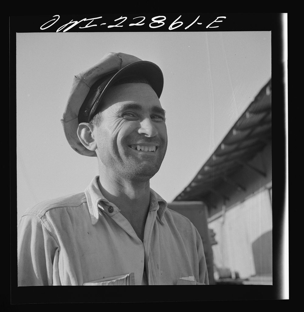 Lafayette, Louisiana. Jean Broussard, Cajun truck driver. Sourced from the Library of Congress.
