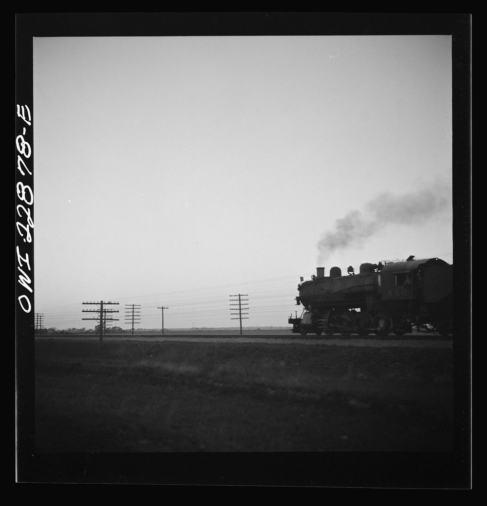 Lafayette (vicinity), Louisiana. Train. Sourced from the Library of Congress.
