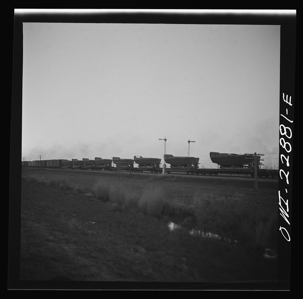 [Untitled photo, possibly related to: Lafayette (vicinity), Louisiana. Train]. Sourced from the Library of Congress.