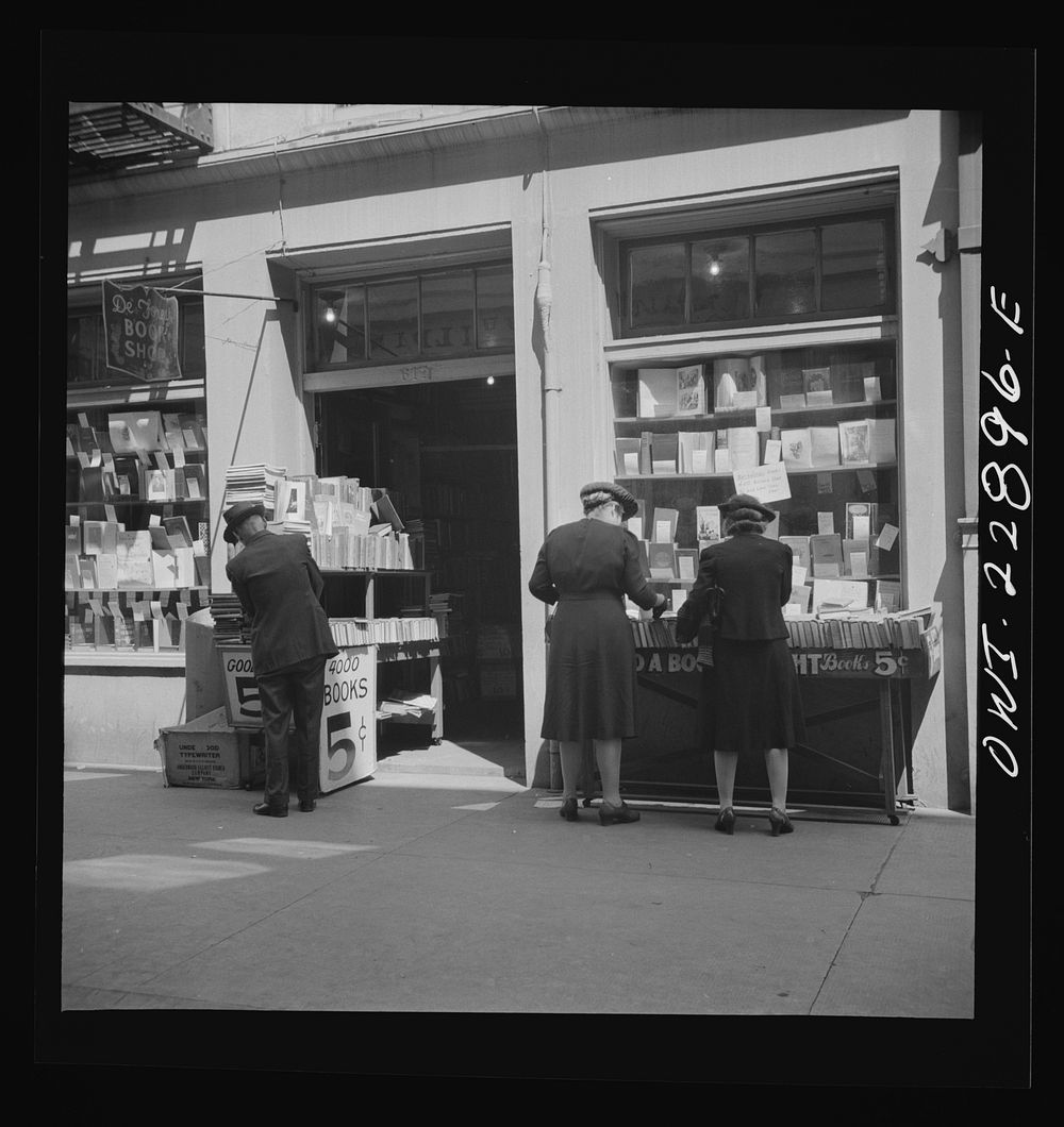 New Orleans, Louisiana. Book shop. Sourced from the Library of Congress.
