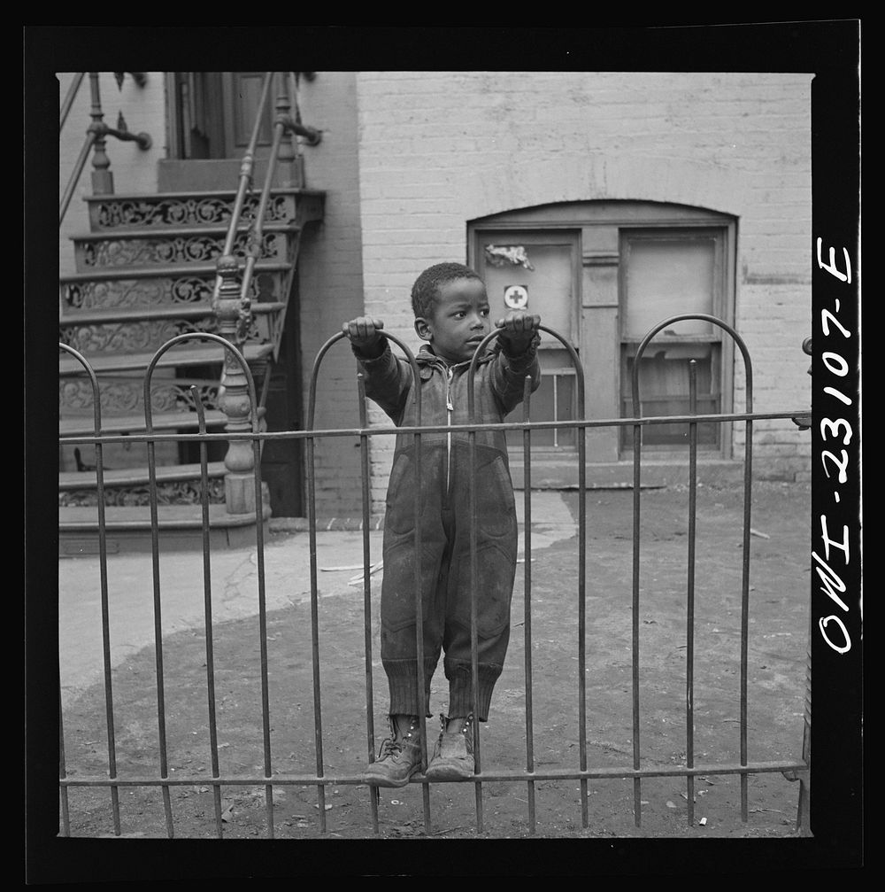Washington, D.C. A boy in the King's Court section. Sourced from the Library of Congress.
