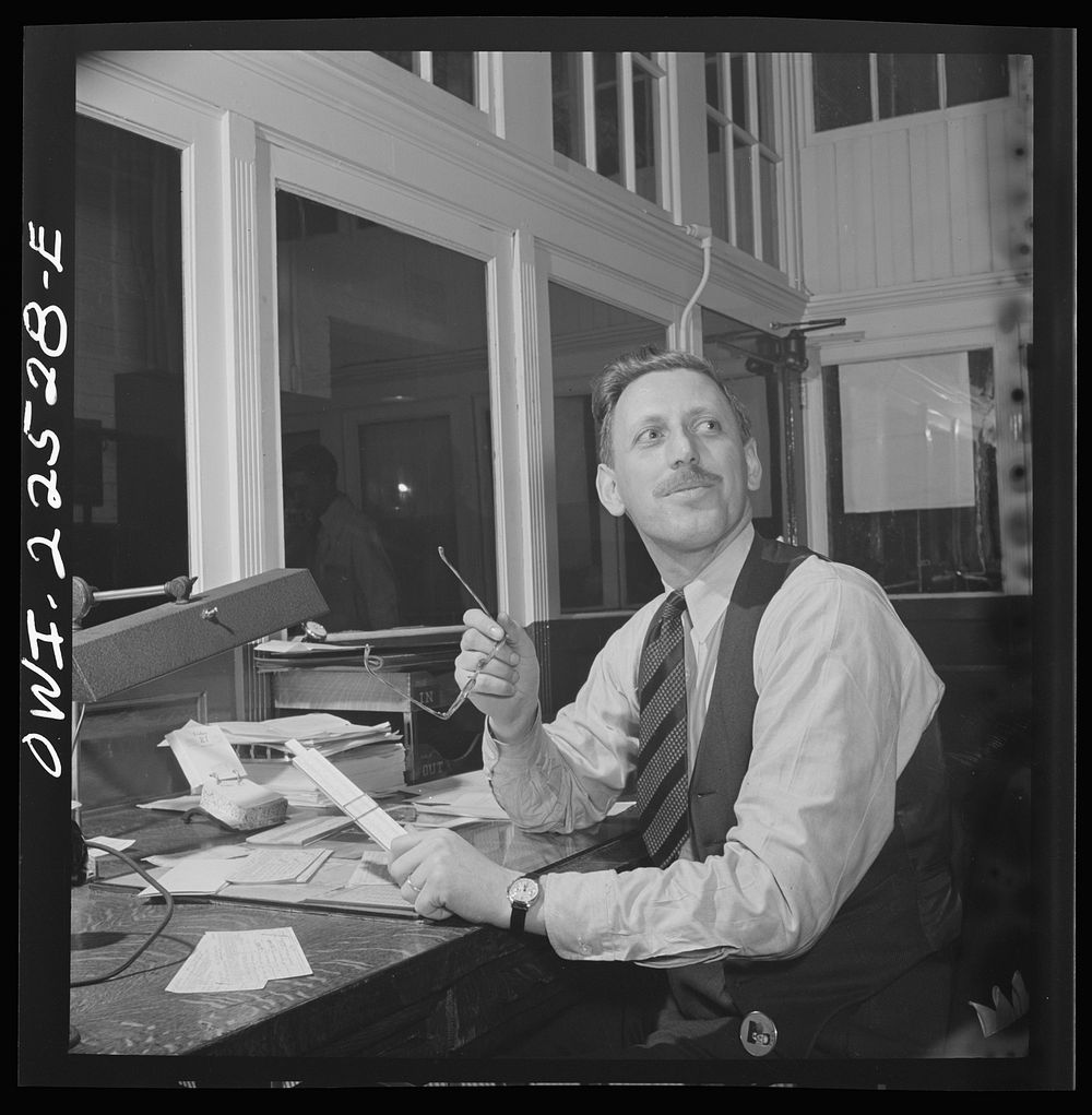 Philadelphia, Pennsylvania. Swedish-American foreman at the SKF roller bearing factory. Sourced from the Library of Congress.