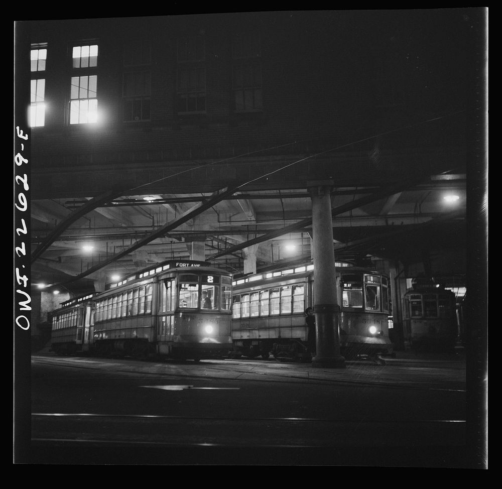 Baltimore, Maryland. Trolley terminal. Sourced from the Library of Congress.