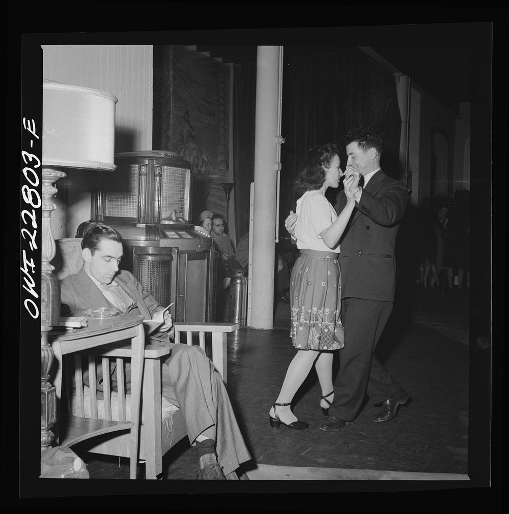 Washington, D.C. Dancing to the music of a juke box at the Walsh Club for federal employees. Sourced from the Library of…