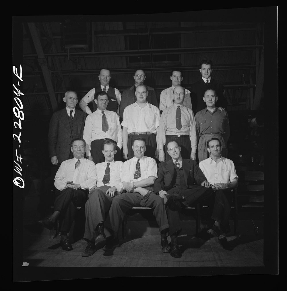 [Untitled photo, possibly related to: Washington, D.C. Members of a bowling team at a bowling alley]. Sourced from the…