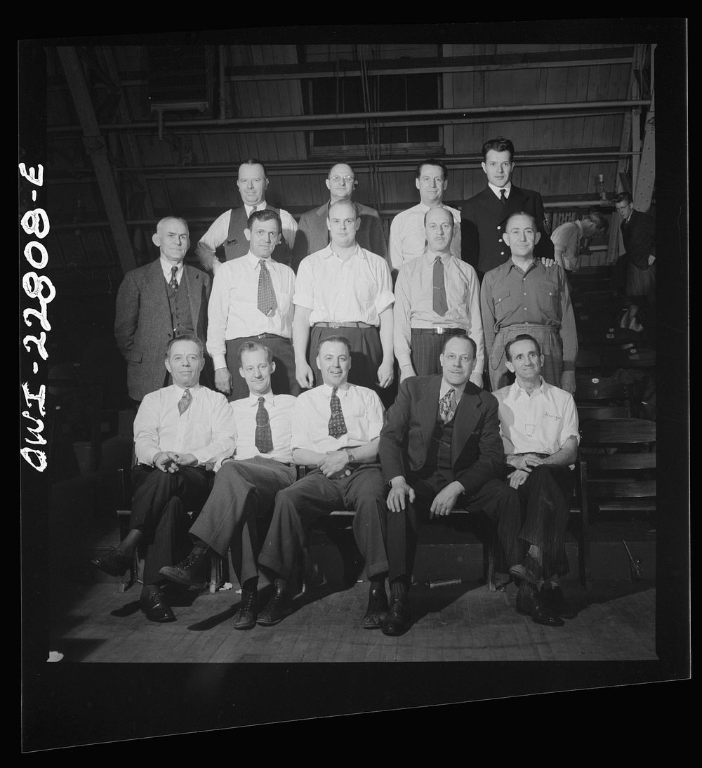 Washington, D.C. Members of a bowling team at a bowling alley. Sourced from the Library of Congress.