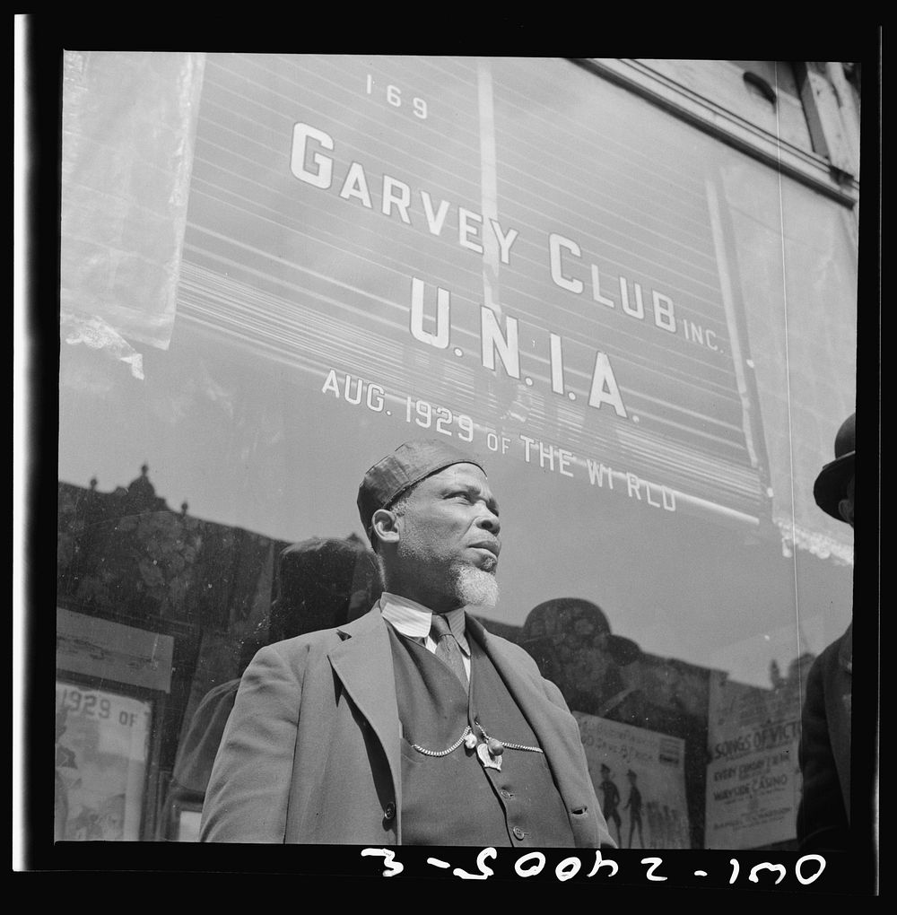 New York, New York. A follower of the late Marcus Garvey who started the "Back to Africa" movement. Sourced from the Library…