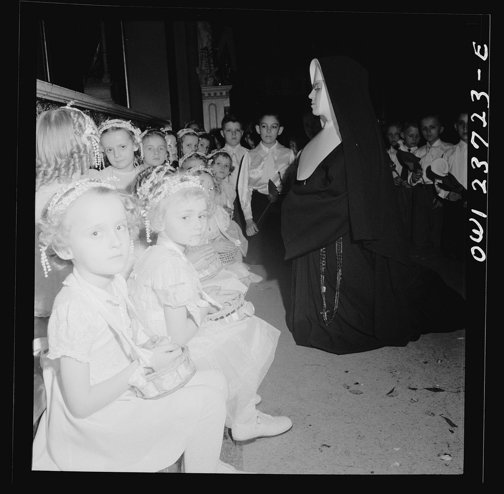 [Untitled photo, possibly related to: Buffalo, New York. Easter high mass at the Corpus Christi church in the Polish…