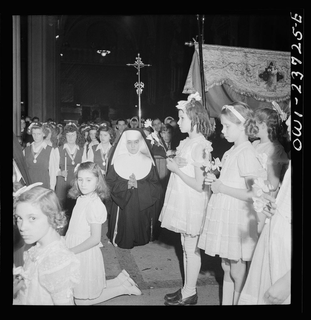 Buffalo, New York. Easter high mass at the Corpus Christi church in the Polish community. Sourced from the Library of…