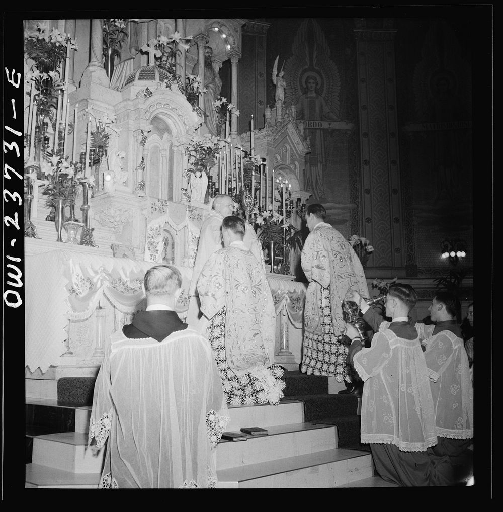 Buffalo, New York. Easter high mass at the Corpus Christi church in the Polish community. Sourced from the Library of…