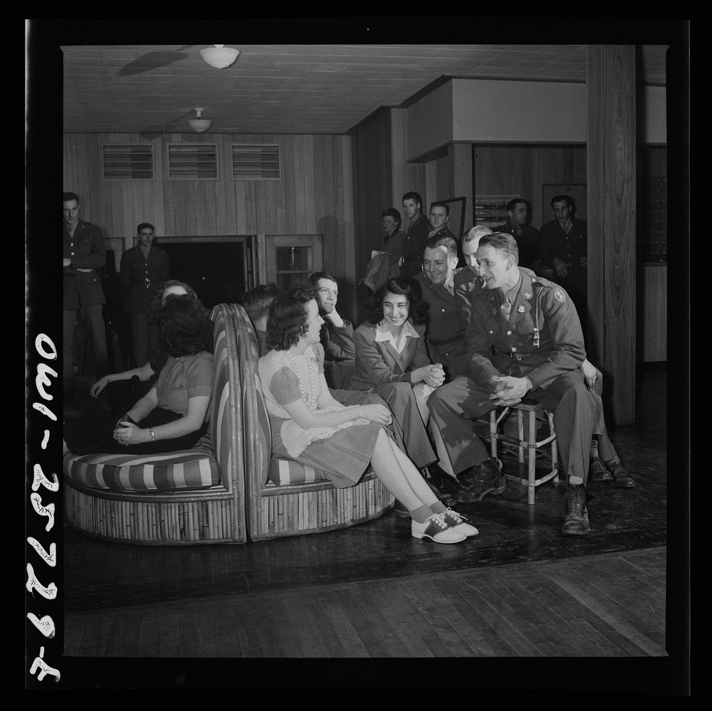 Arlington, Virginia. During intermission at one of the bi-weekly "open house" dances held in the main lounge of Idaho Hall…