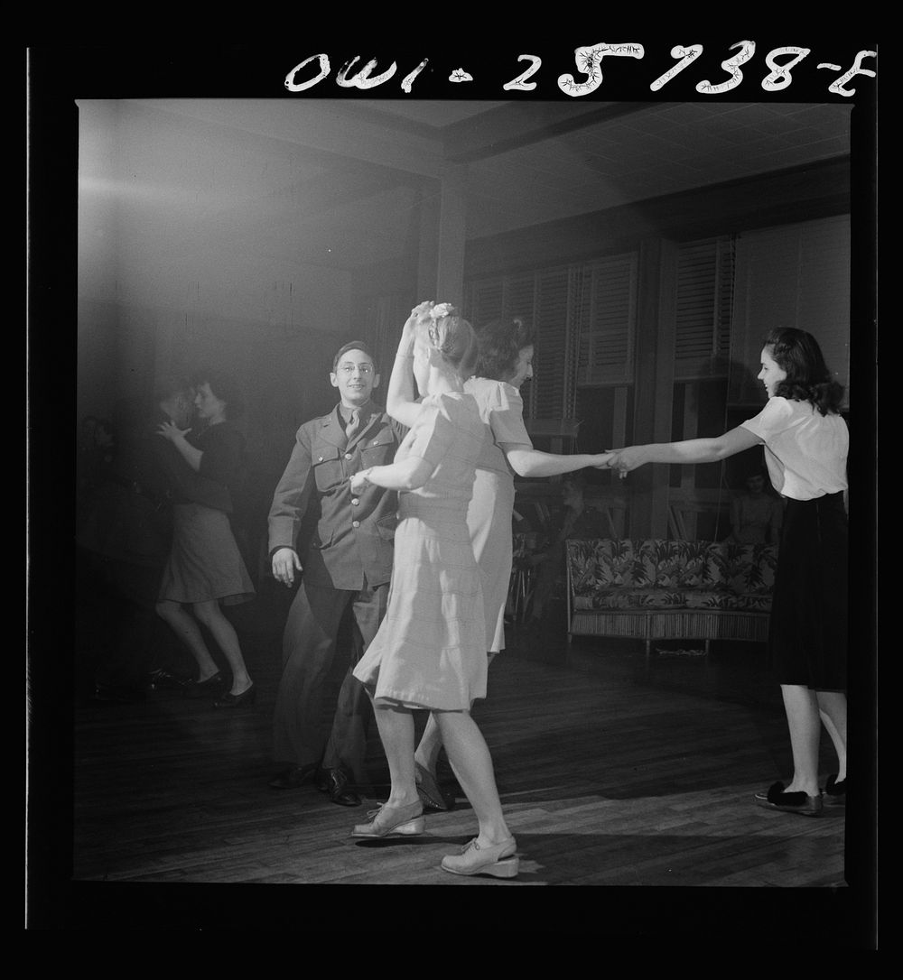 Arlington, Virginia. Jitterbugs at the bi-weekly Saturday night "open house" dance at Idaho Hall, Arlington Farms, a…