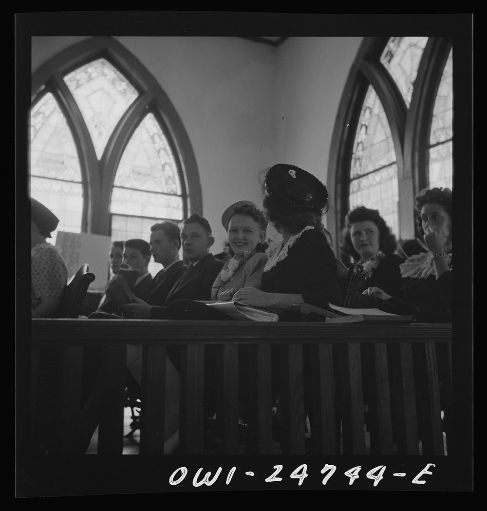 San Augustine, Texas. Choir in the Methodist church during Easter services. Sourced from the Library of Congress.