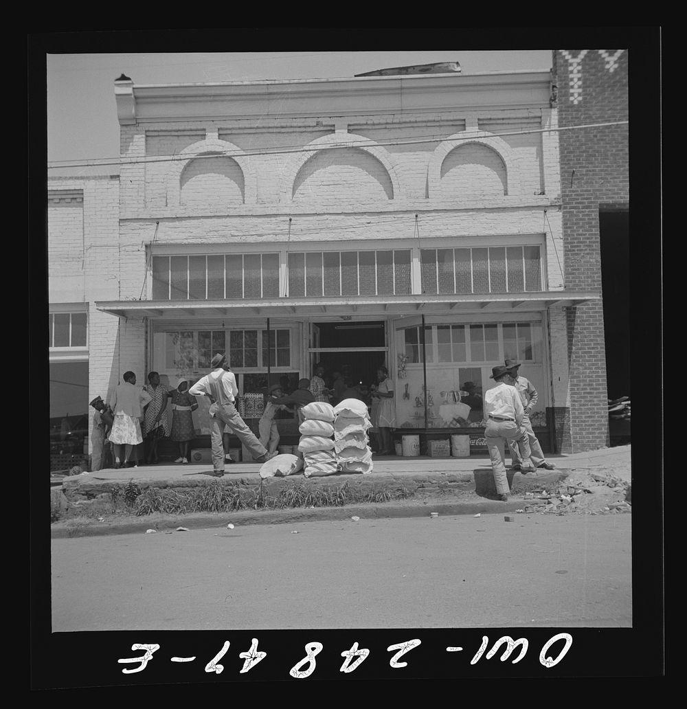 San Augustine, Texas. Feed and grocery store. Sourced from the Library of Congress.