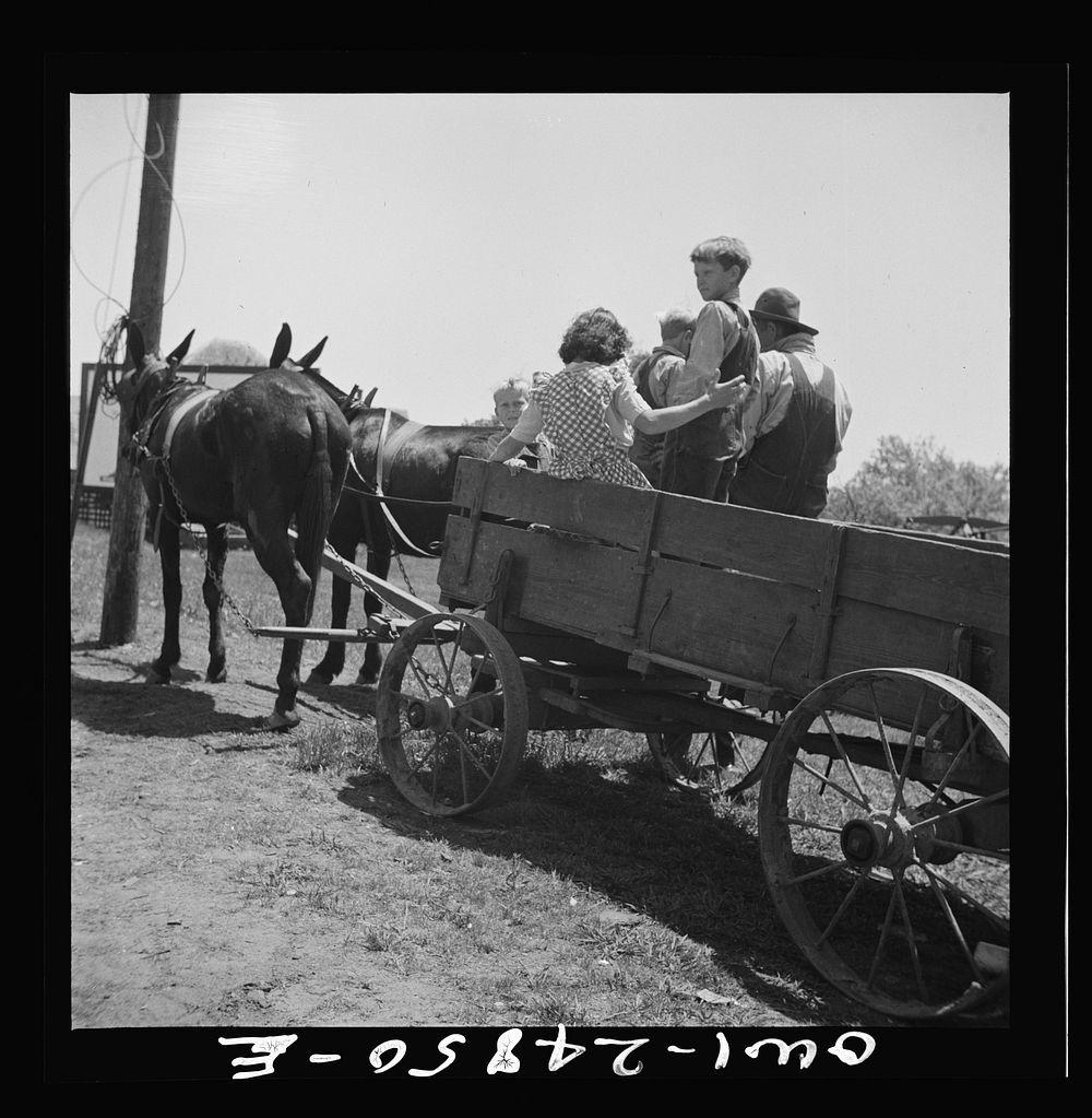 [Untitled photo, possibly related to: San Augustine, Texas. Farm family in town on Saturday morning]. Sourced from the…