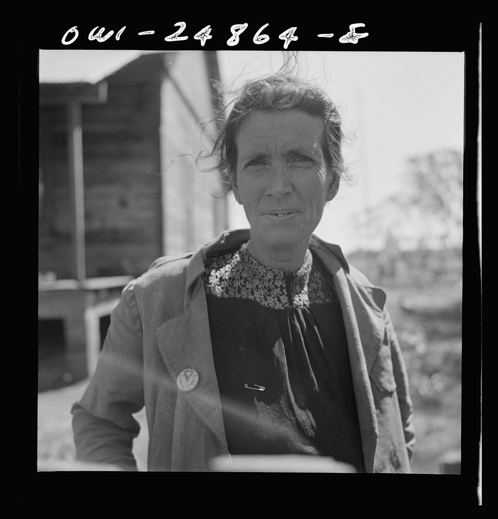 Nacogdoches County, Texas. Wife of a farmer in a pine woods area. Sourced from the Library of Congress.