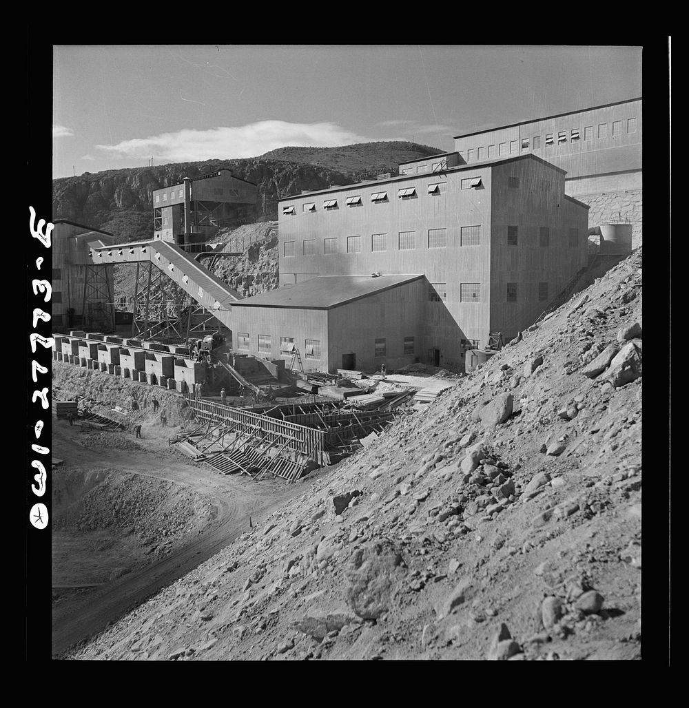 Morenci, Arizona. Copper concentrating plant of the Phelps Dodge mining corporation where ore is processed. Sourced from the…