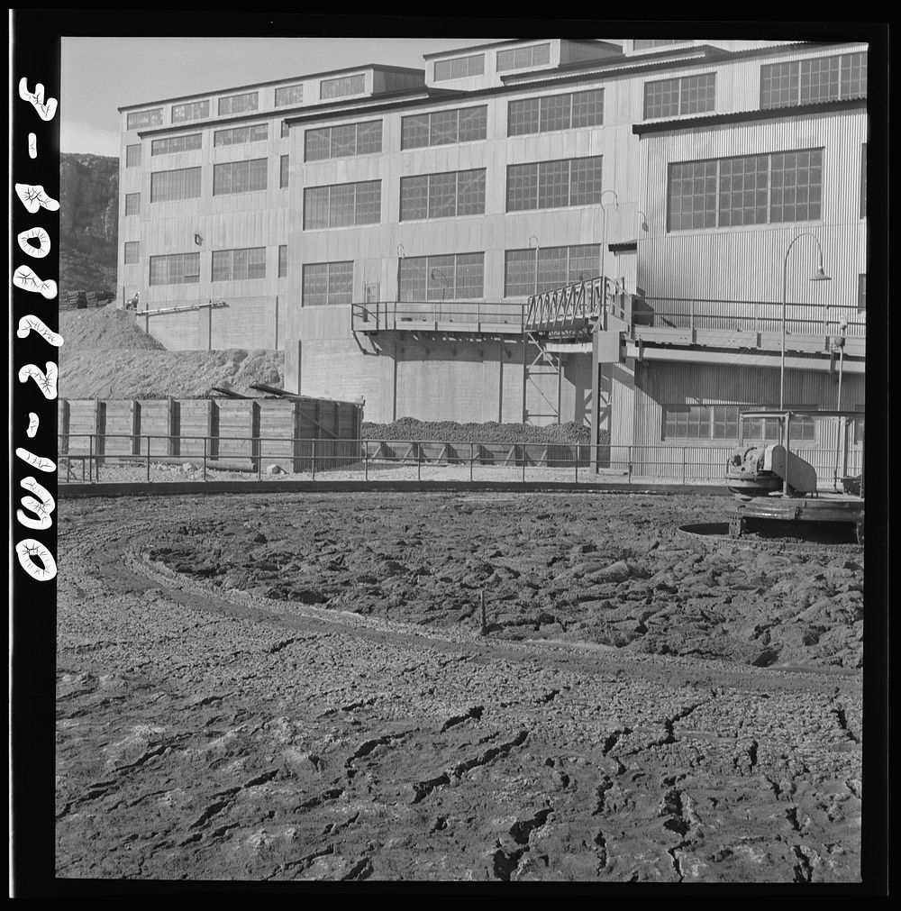 [Untitled photo, possibly related to: Morenci, Arizona. Copper concentrating plant of the Phelps Dodge mining corporation…