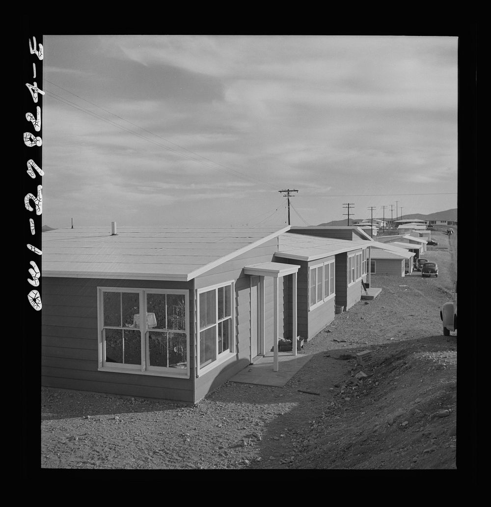 Morenci, Arizona. Newly erected homes for employees of the open-pit copper mine of the Phelps Dodge mining corporation.…
