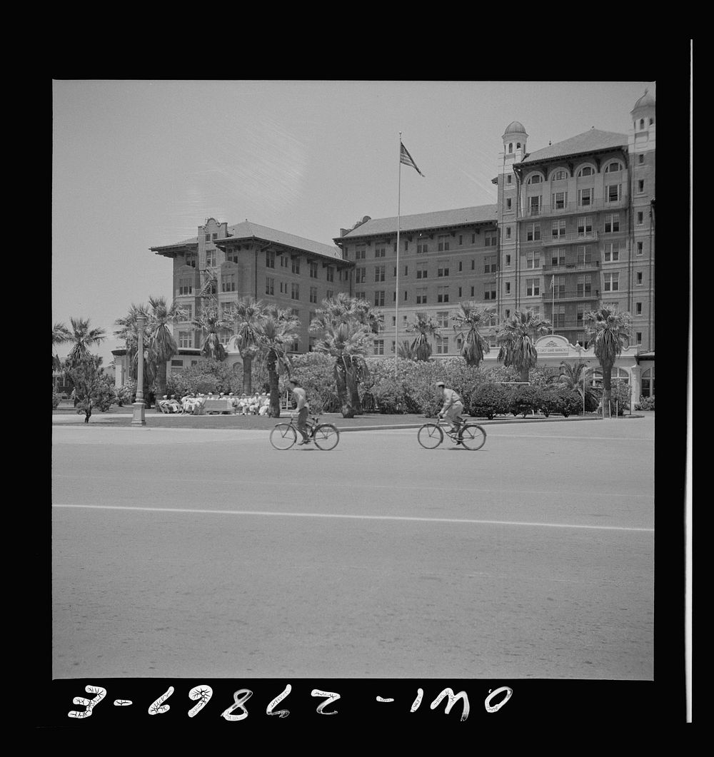 Galveston, Texas. Hotel on the beach which has been turned over to the United States Coast Guard. Sourced from the Library…