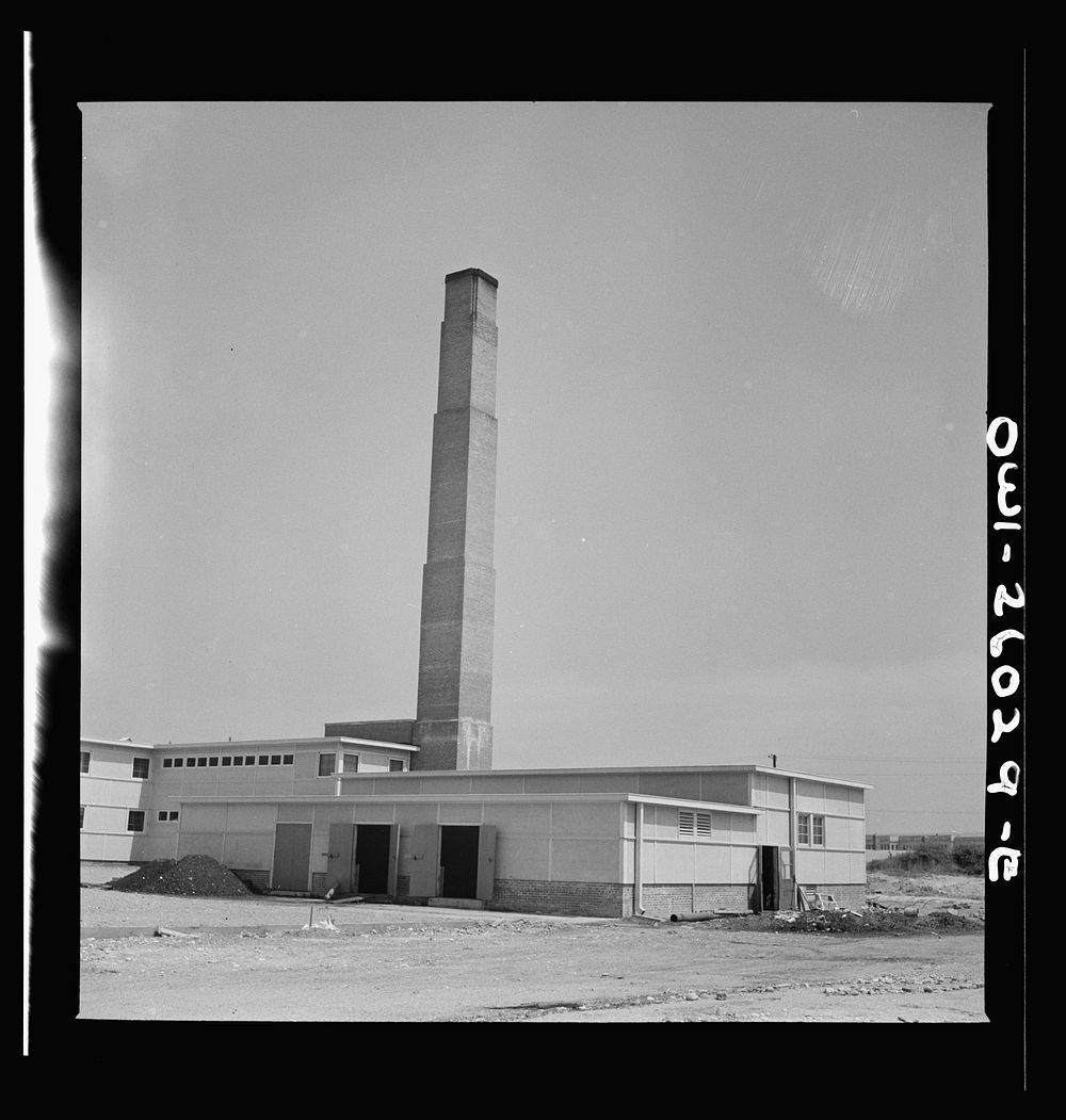 Arlington, Virginia. The heating plant at Arlington Farms, a residence for women who work in the U.S. government for the…