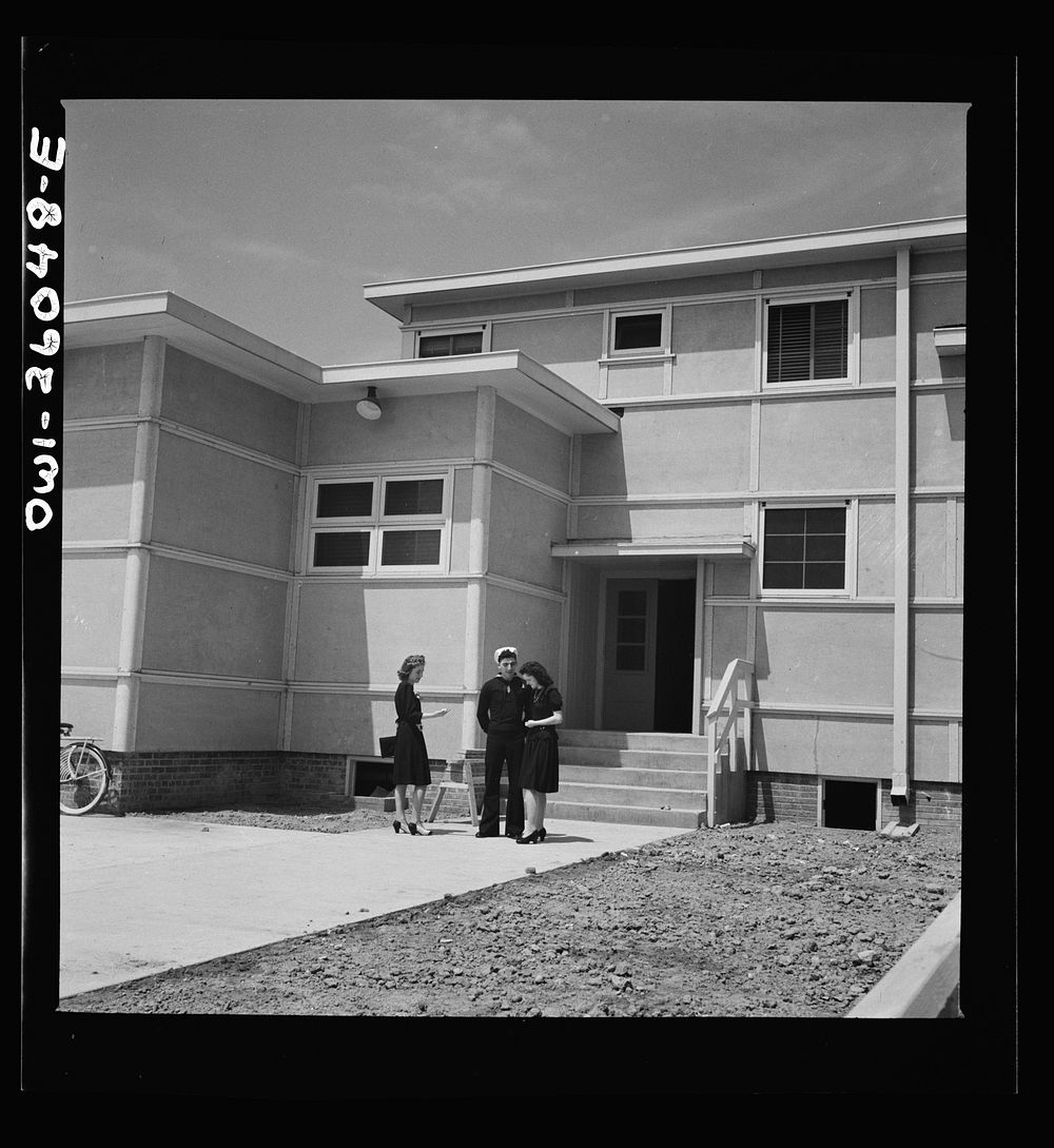 Arlington, Virginia. Rear view of Idaho Hall, Arlington Farms, a residence for women who work in the U.S. government for the…