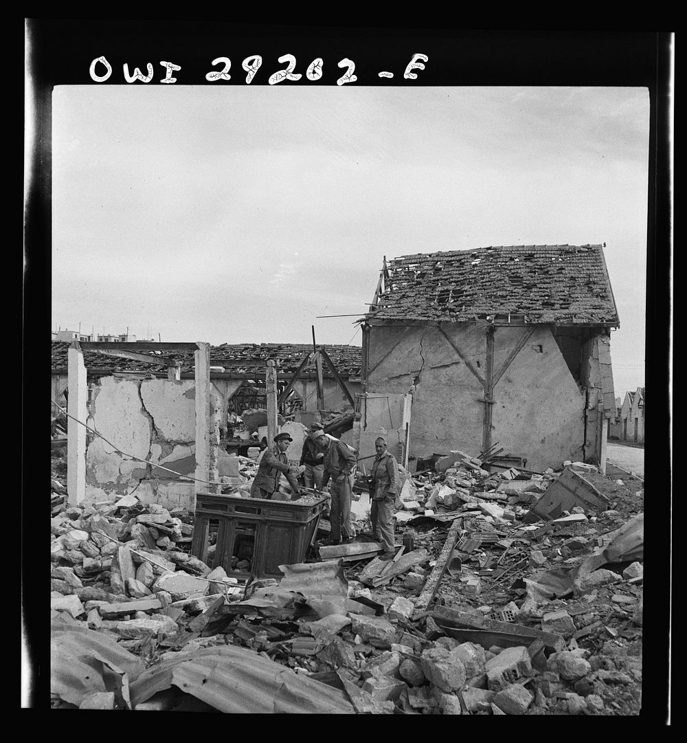[Untitled photo, possibly related to: Some of the devastation around Tunis after the Allies delivered the knockout blow].…
