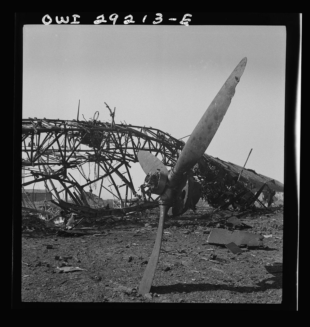 Some of the damage done to Axis equipment between Tunis and Bizerte after the Allies delivered the knockout blow in Tunisia.…