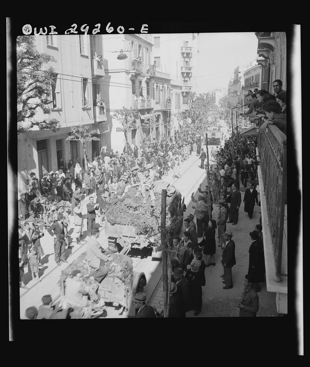 Tunis, Tunisia. A street. Sourced from the Library of Congress.