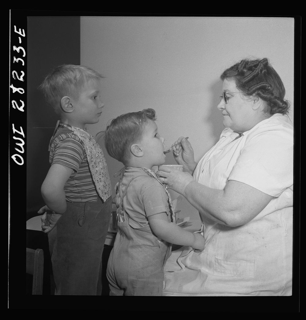 Buffalo, New York. Lakeview nursery school for children of working mothers, operated by the Board of Education oat a tuition…