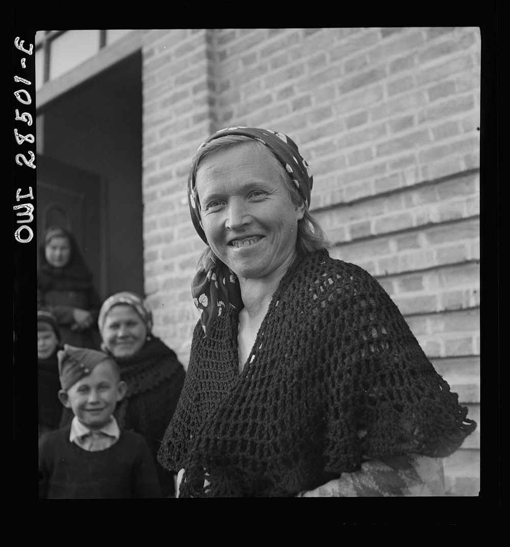 Teheran, Iran. Smiling Polish peasant awaiting evacuation at a camp operated by the Red Cross. Sourced from the Library of…
