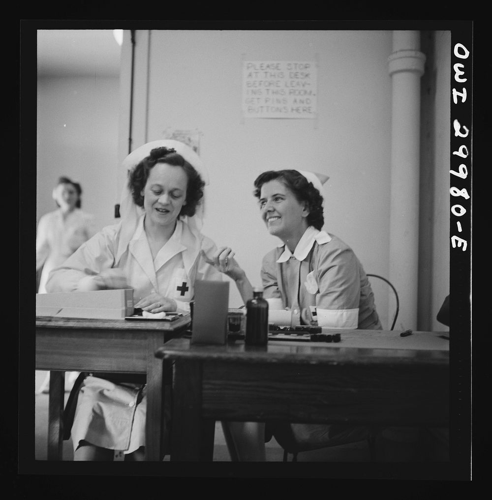 [Untitled photo, possibly related to: Washington, D.C. Routine health examinations are given to all volunteer blood donors…