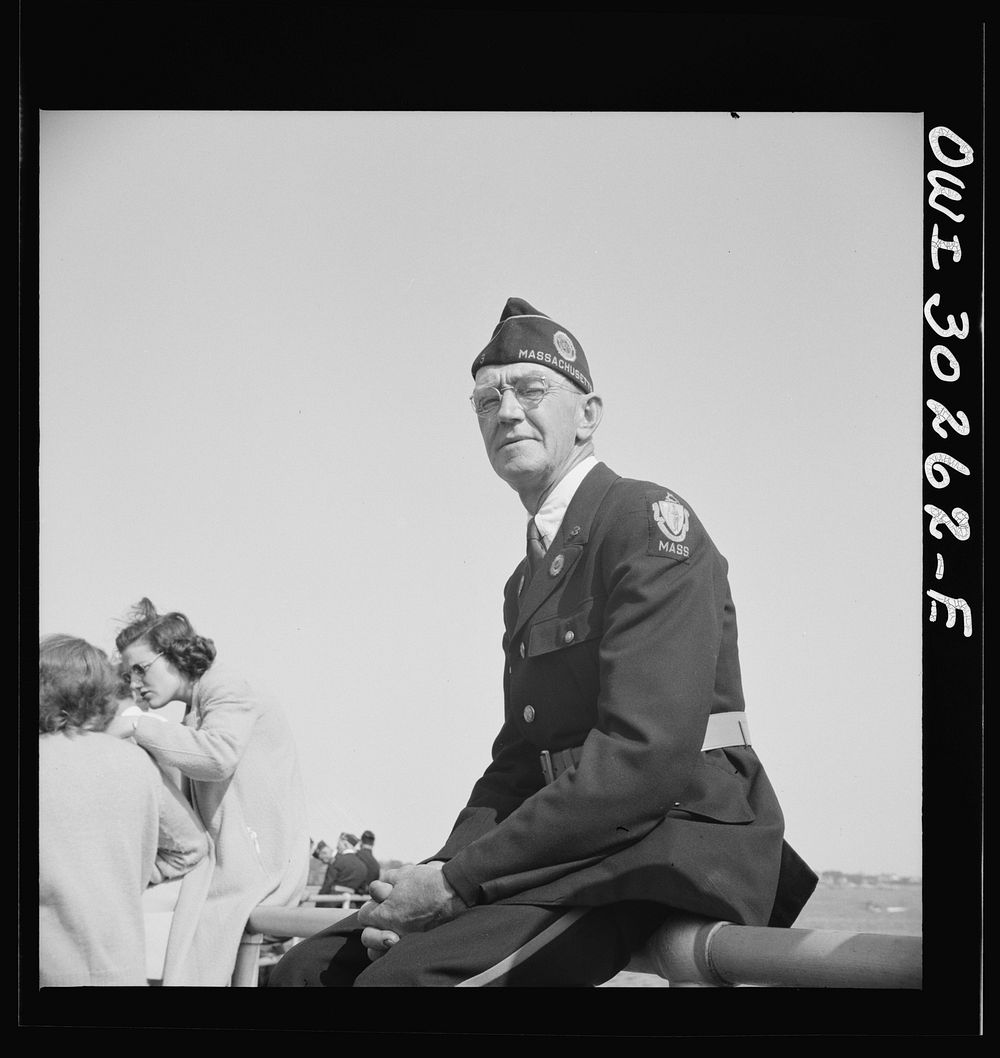 Gloucester, Massachusetts. Memorial Day, 1943. Portrait of an American legionaire. Sourced from the Library of Congress.