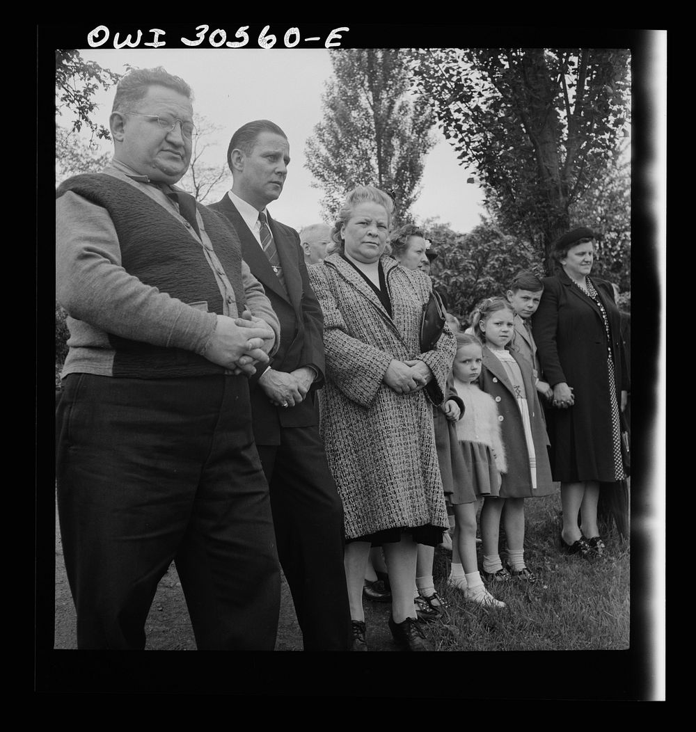 Pittsburgh, Pennsylvania. Lithuanian-Americans attending Memorial Day mass in the Lithuanian cemetery. Sourced from the…