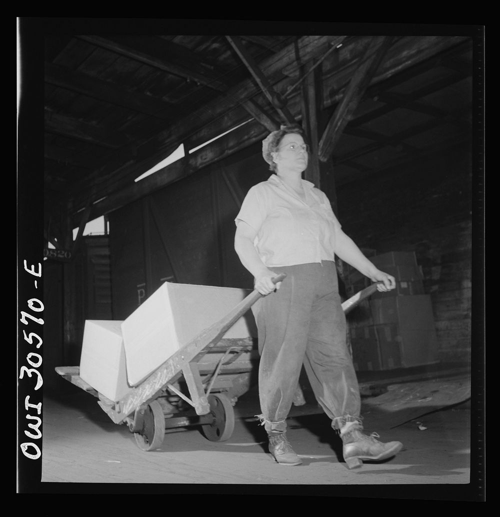 [Untitled photo, possibly related to: Pitcairn, Pennsylvania. Mrs. Naomi Stroke, thirty-nine, mother of five children…