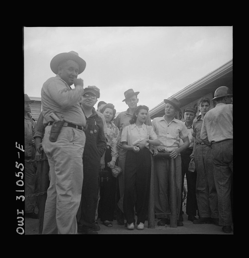 [Untitled photo, possibly related to: Beaumont, Texas. Company guard at the Pennsylvania shipyards]. Sourced from the…