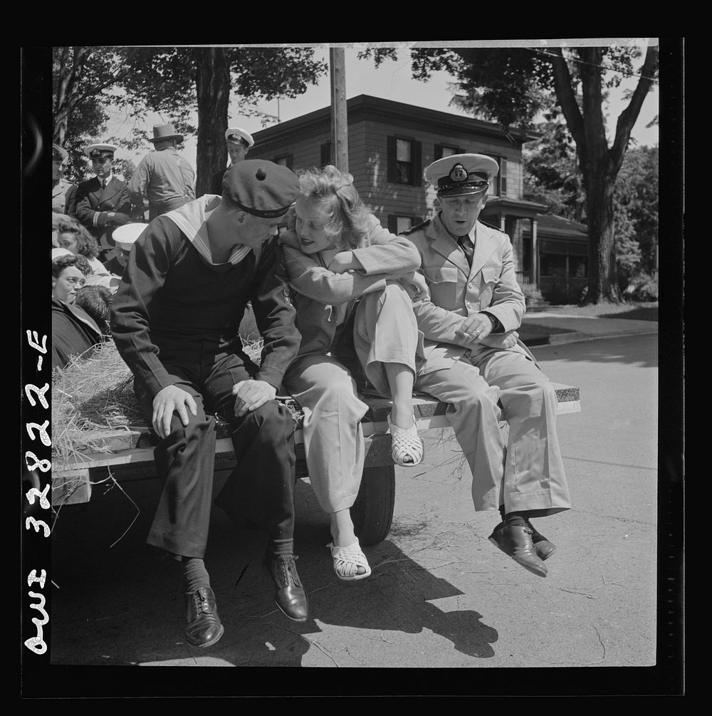 Oswego, New York. A hayride for the United Nations heroes and Oswego girls during United Nations week. Sourced from the…