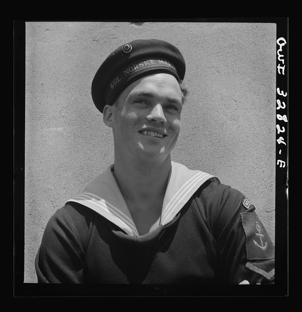Oswego, New York. A Norwegian sailor visiting Oswego during United Nations week. Sourced from the Library of Congress.