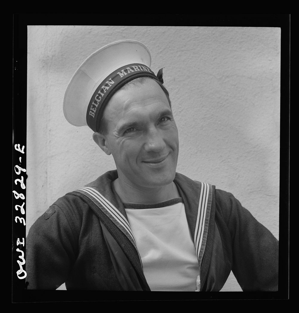 Oswego, New York. A Belgian sailor visiting Oswego during United Nations week. Sourced from the Library of Congress.