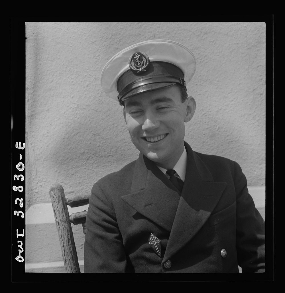 [Untitled photo, possibly related to: Oswego, New York. A French naval officer visiting Oswego during United Nations week].…