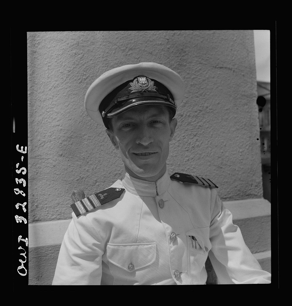 [Untitled photo, possibly related to: Oswego, New York. A Polish naval officer visiting Oswego during United Nations week].…