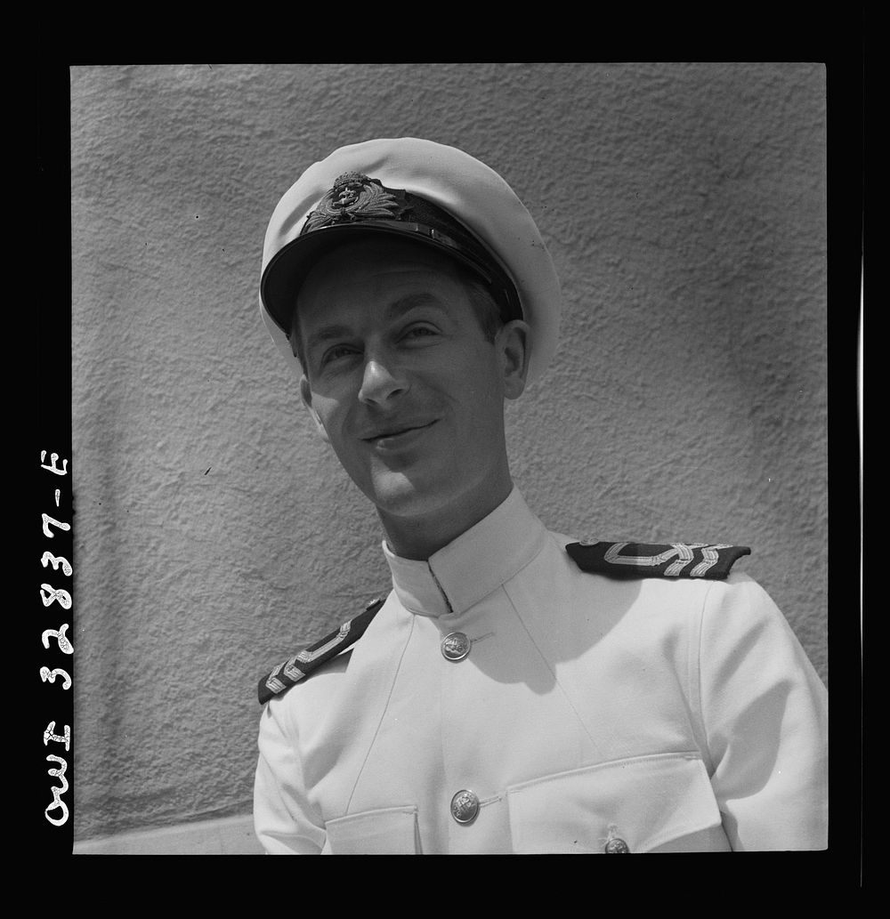 Oswego, New York. A British naval officer visiting Oswego during United Nations week. Sourced from the Library of Congress.
