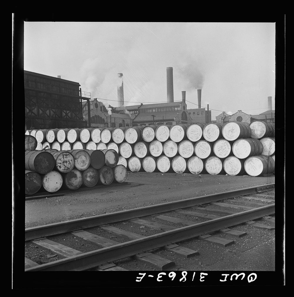 Proctor [i.e. Procter] and Gamble Distributing Company, Cincinnati, Ohio. Drums of glycerine ready for shipment. Sourced…