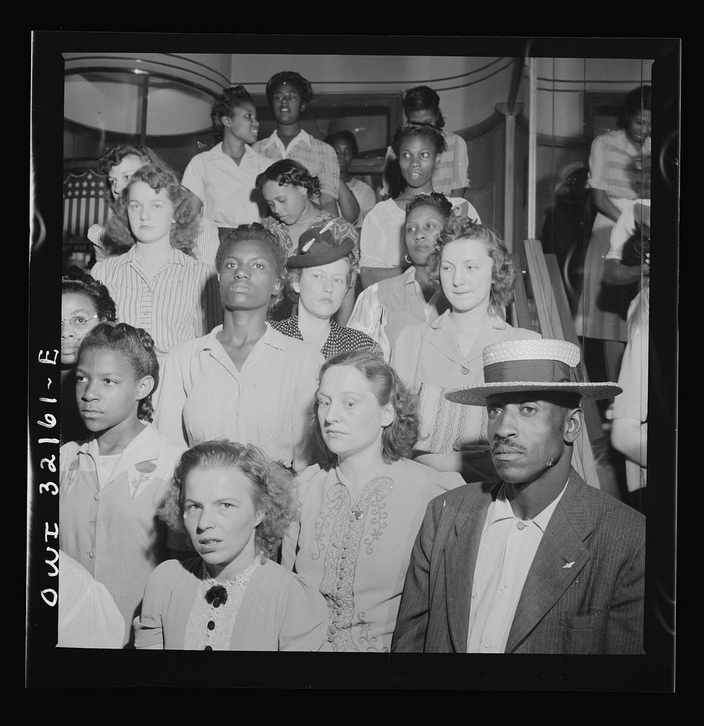 Washington, D.C. Part of a crowd waiting their turn in a shoe store on the last day on which war ration shoe coupon…