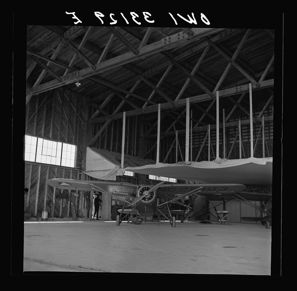 Bar Harbor, Maine. Civil Air Patrol base headquarters of coastal patrol no. 20. The false ceiling in the background of the…