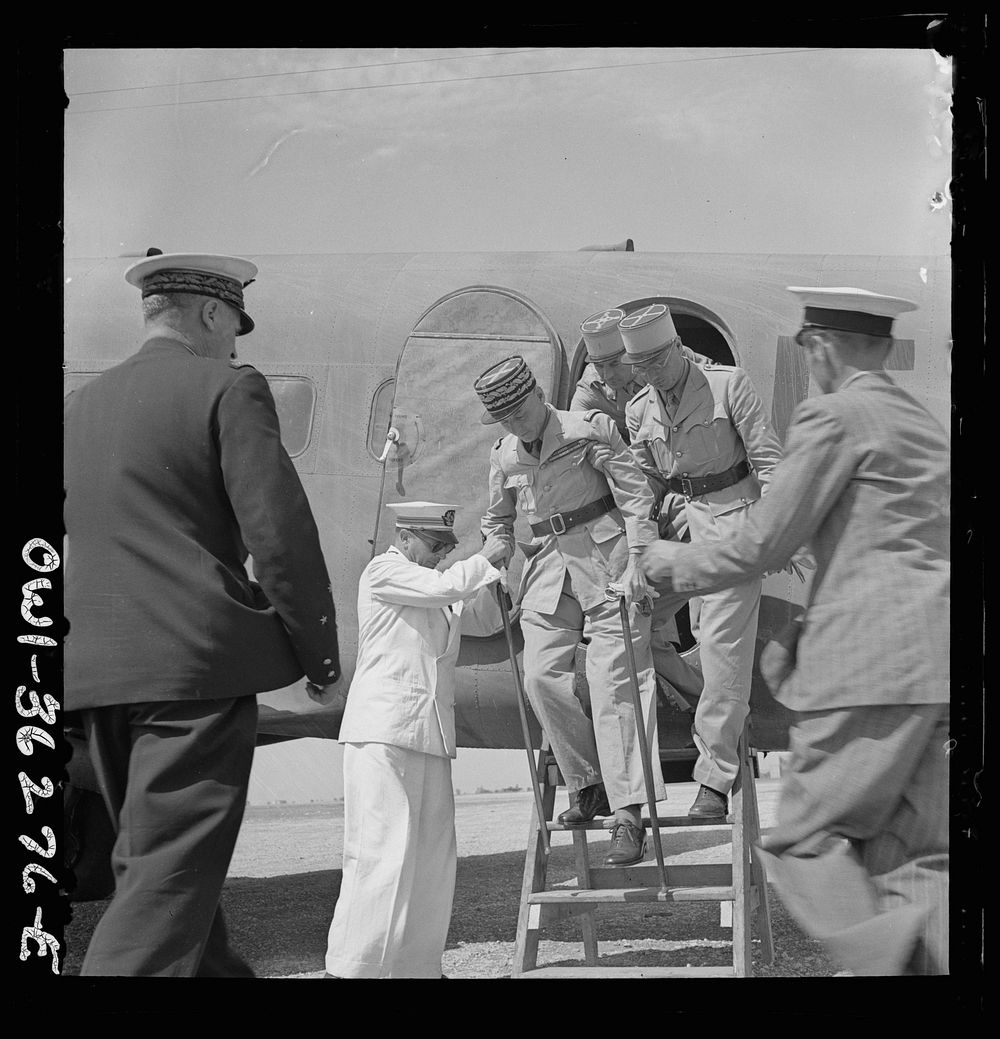 Tunis, Tunisia. General Mast arriving at the Tunis airport to assume his duties as the new resident general of Tunisia. He…