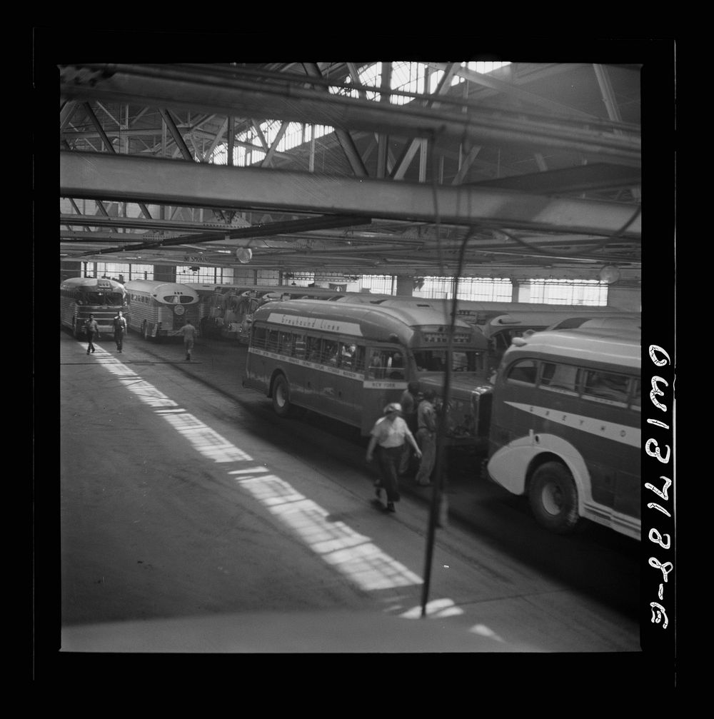 Pittsburgh, Pennsylvania. Greyhound bus garage. Free Photo rawpixel